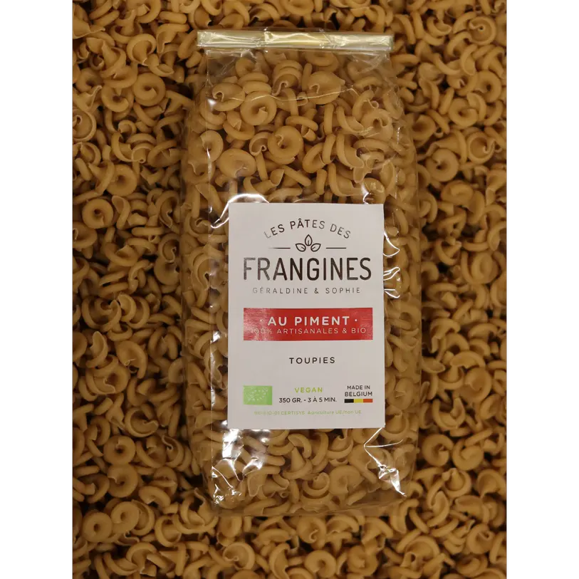 [PF/SPIMENT] Pâtes FRANGINES au Piment de Cayenne 2% - Toupie (Sachet 350g)